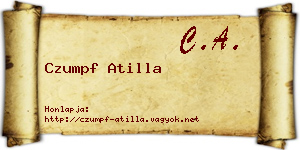 Czumpf Atilla névjegykártya